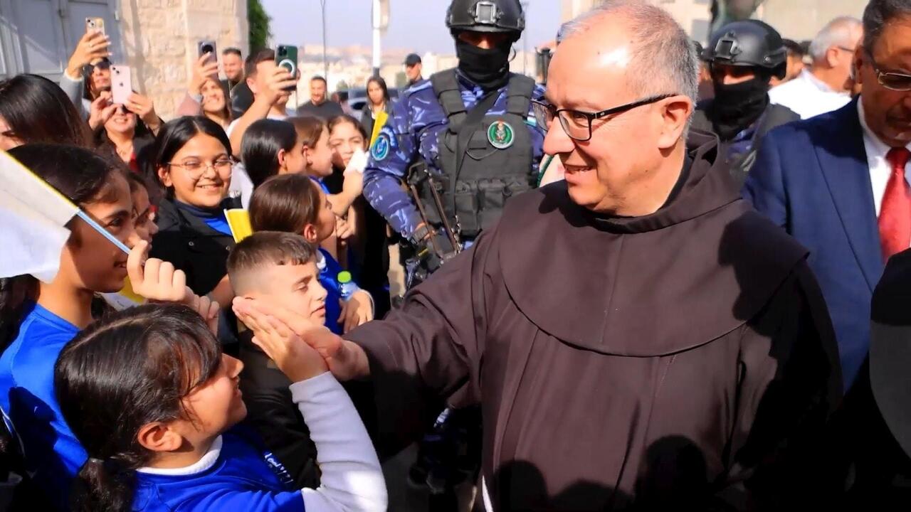 بيت لحم تستقبل حارس الأراضي المقدسة ضمن استعداداتها لاحتفالات عيد الميلاد
