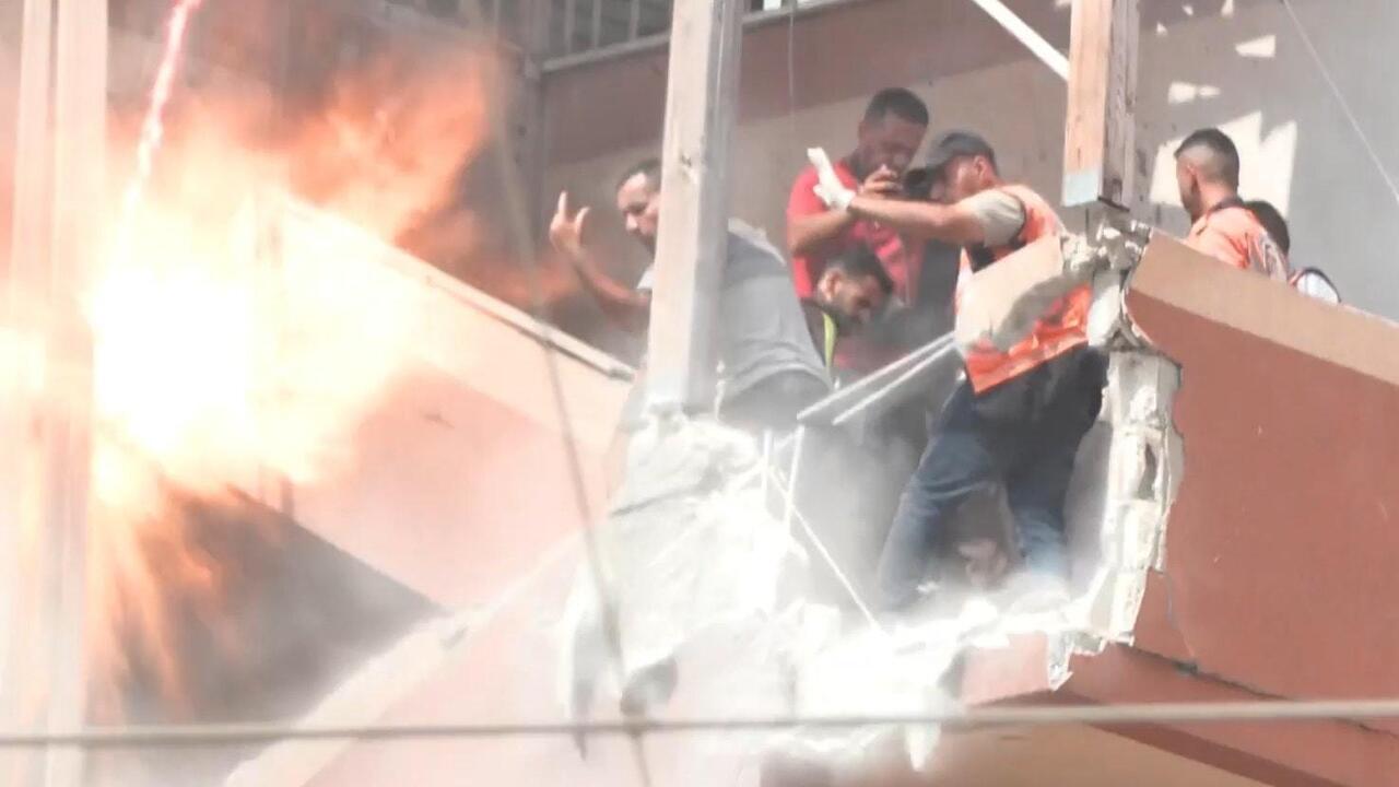 Moments from death - Emergency crews, reporters hit by IDF 'double tap' hospital strike
