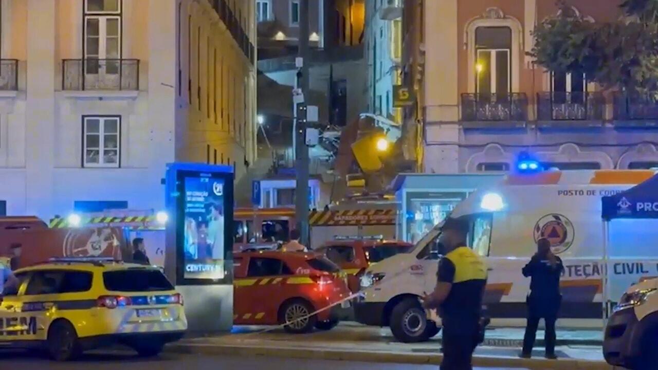 Emergency crews on site after Lisbon's iconic Gloria funicular derails, killing 15