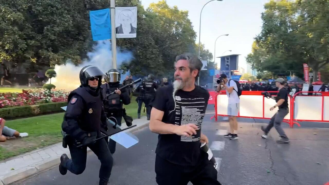 Clashes in Madrid as Pro-Palestine rally forces cancellation of La Vuelta final
