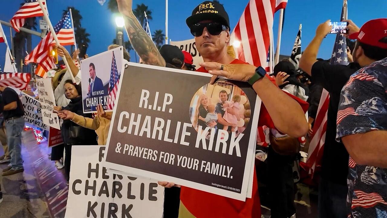'I lost a brother in Christ' - Los Angeles vigil  held for Charlie Kirk