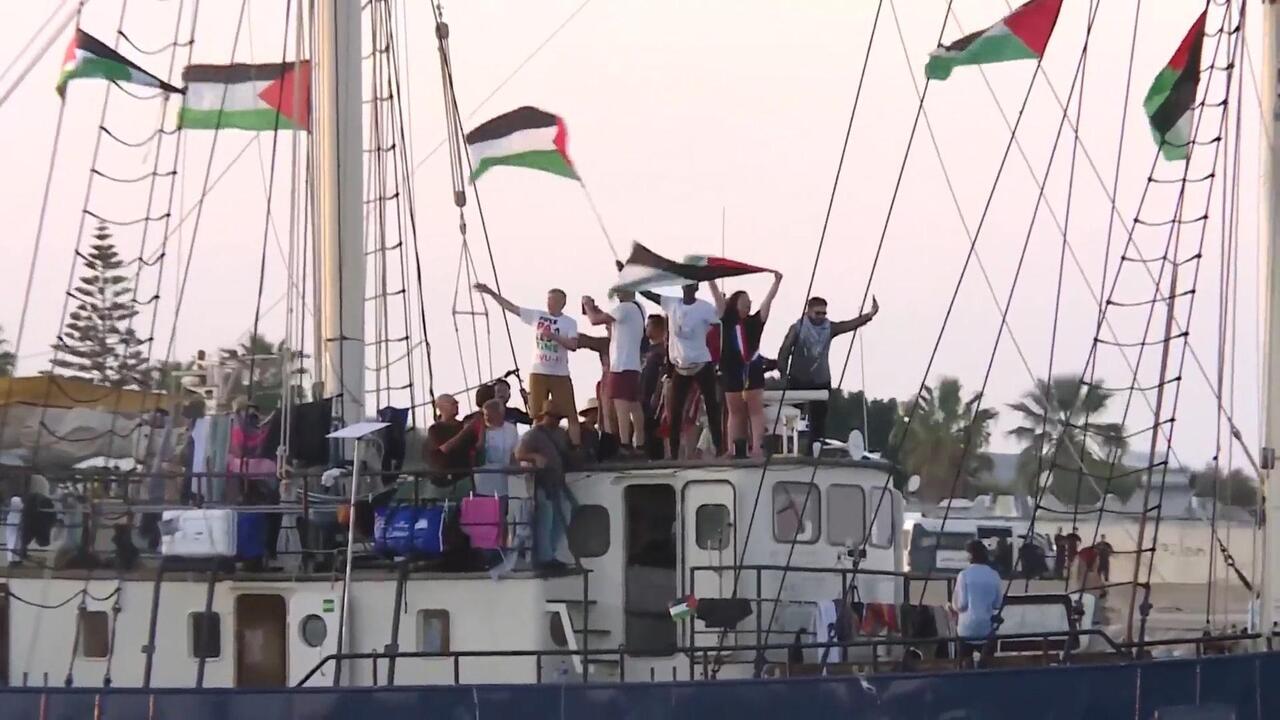 Global Sumud Flotilla vessels set sail from Tunisia's Bizerte for Gaza

