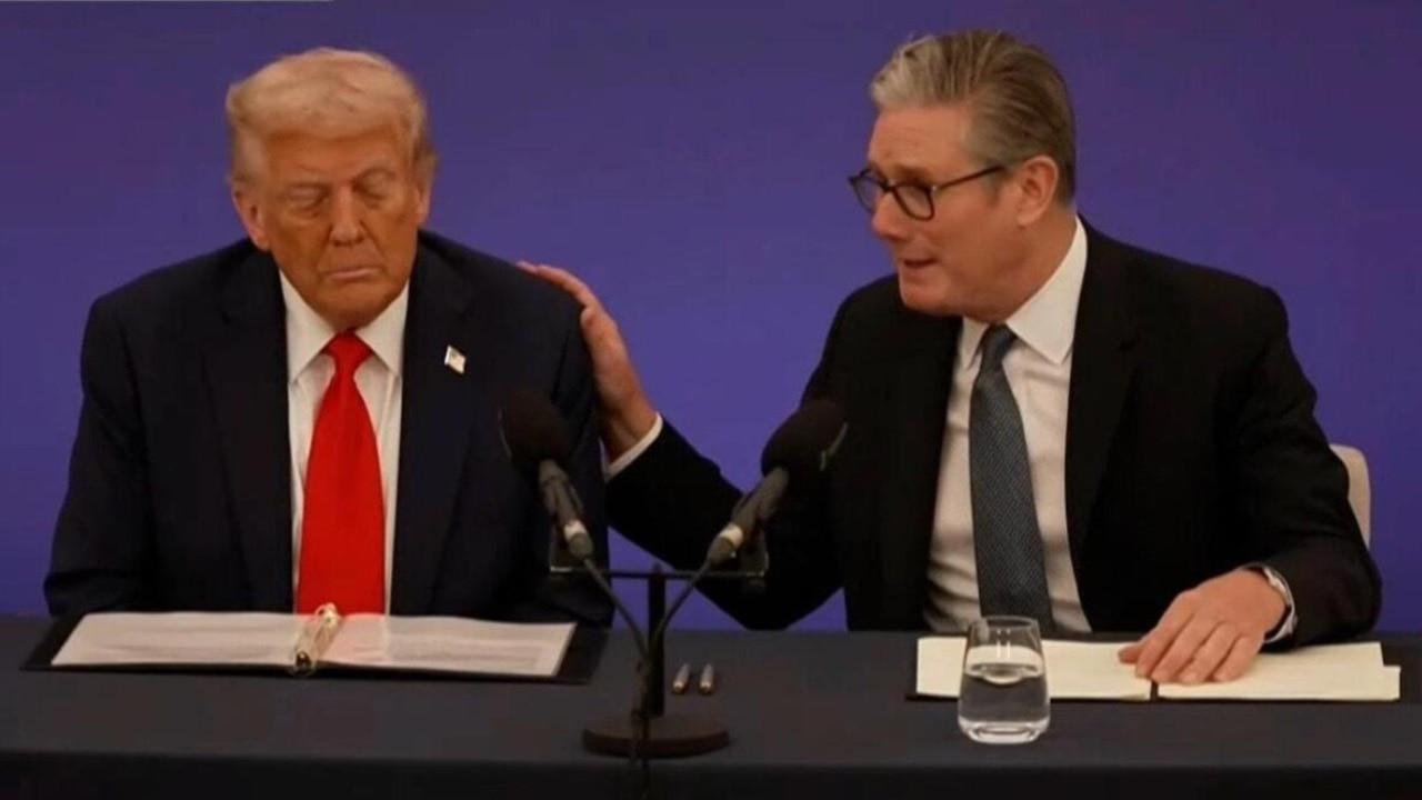 We genuinely like each other, right?! Awkward moment as Starmer leans on Trump