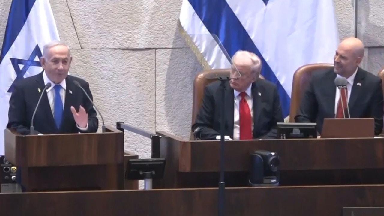 Don't mention the teleprompter! - Netanyahu, Knesset speaker make same joke to Trump