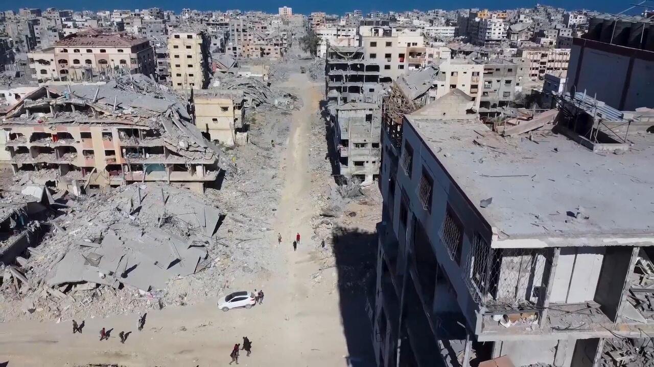 Ground zero in Gaza City - Drone reveals scale of devastation amid peace deal