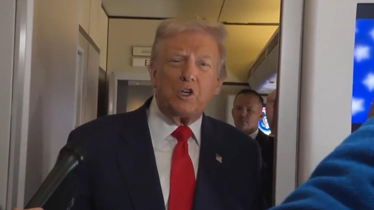 Venezuela strikes? - Watch Trump's ambiguous answer on Air Force One as rumours swirl 
