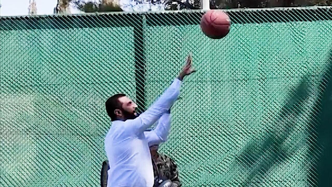 Alley-oop! Syria's al-Sharaa shoots hoops with US military chiefs