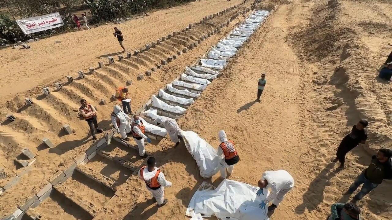 'Facial features unrecognisable' - 38 unidentified bodies buried after return from Israel
