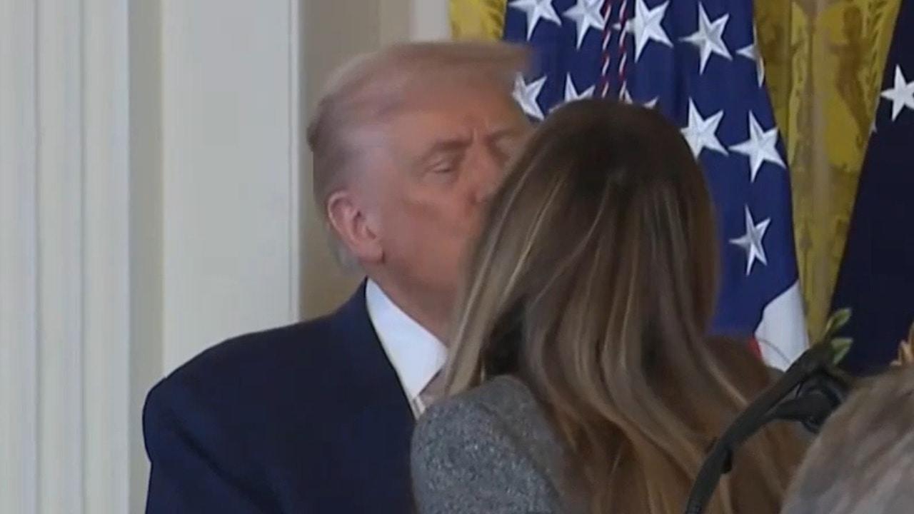 Kiss and don't tell! Trump continues to dodge Epstein questions
