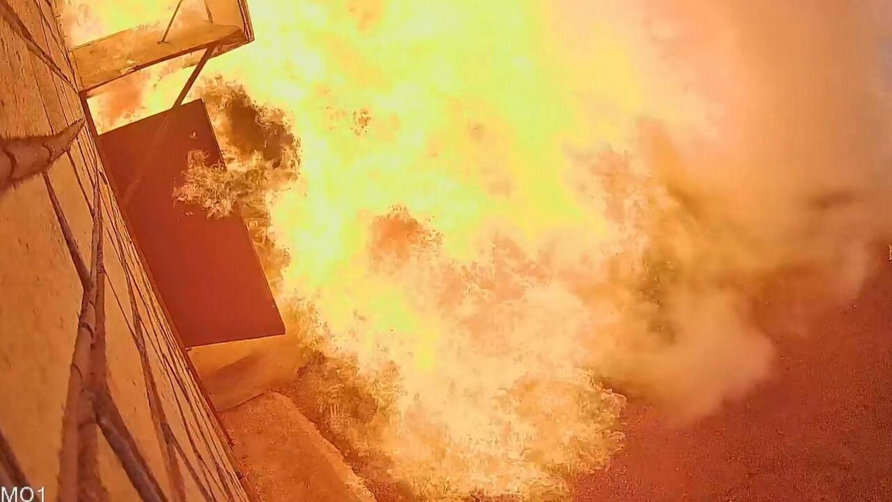 Ka-BOOM! 'Movie-style' explosion as lorry gas cylinder blast caught on camera
