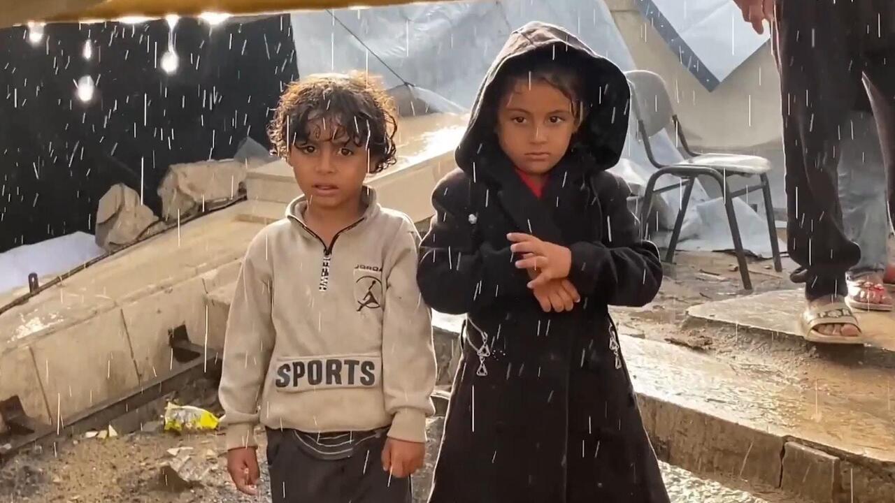 Dark clouds over Gaza - Displaced families flooded out by first storm of winter

