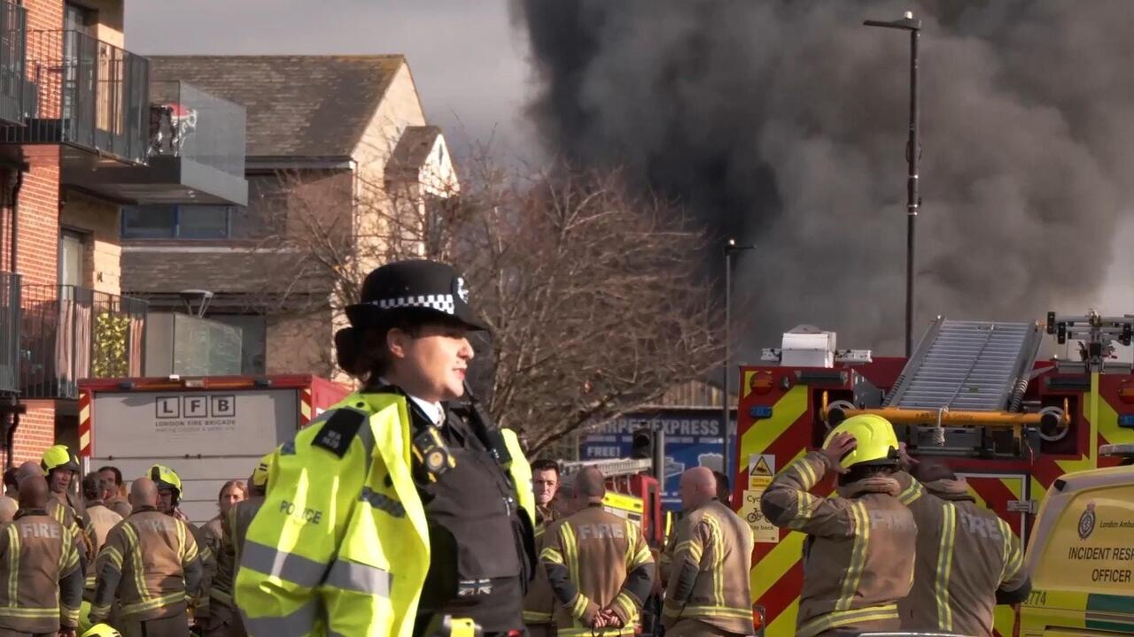 London's burning! 'War zone' explosions at 'fireworks warehouse' blaze
