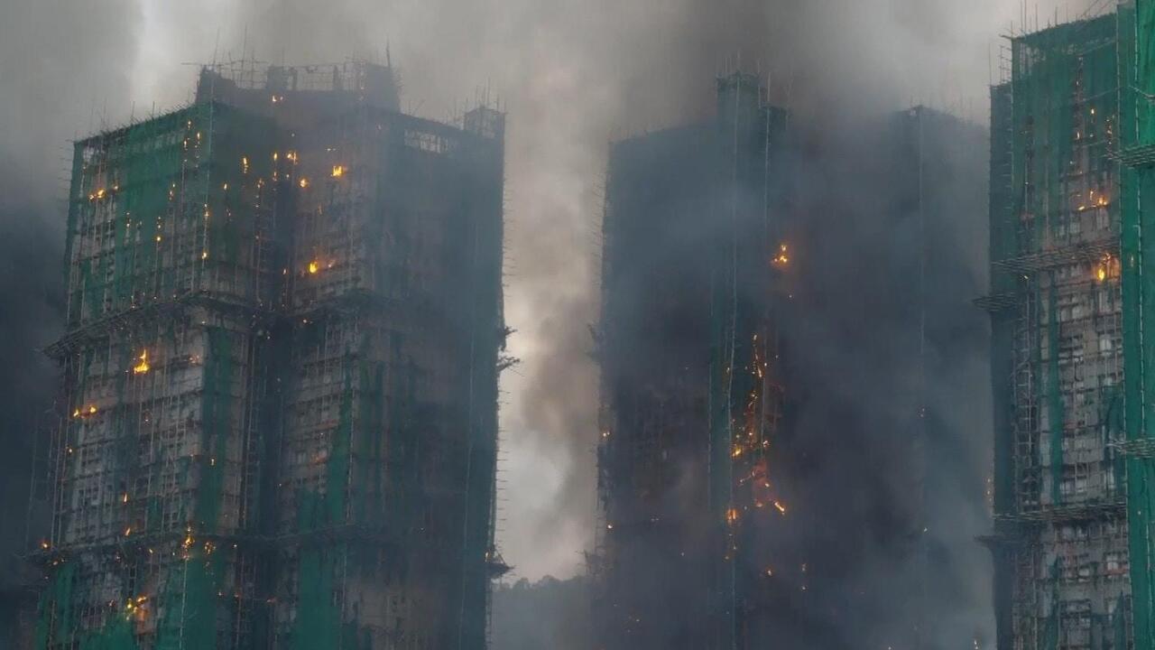 Hong Kong inferno - Huge fire rips through multiple apartment blocks

