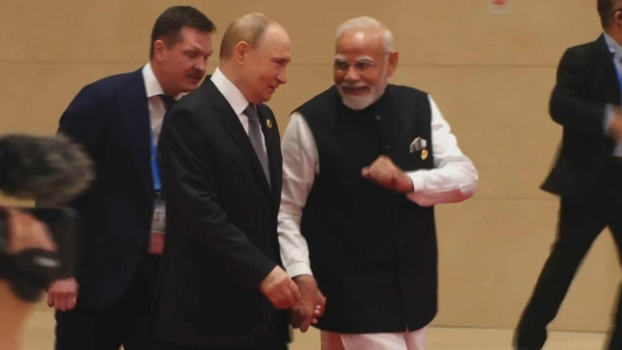 Putin and Modi - All the hugs, handshakes and horseplay ahead of Russian leader's visit 

