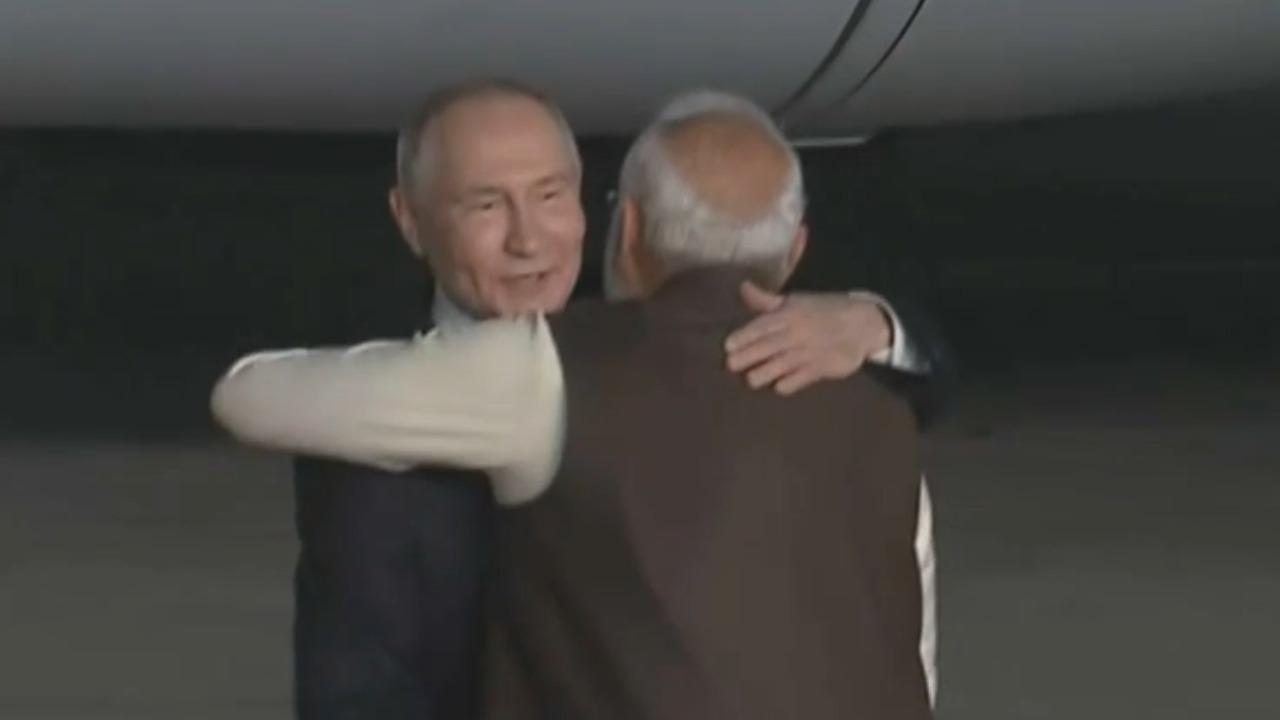 Come here, my friend! Putin and Modi hug as Russian president touches down
