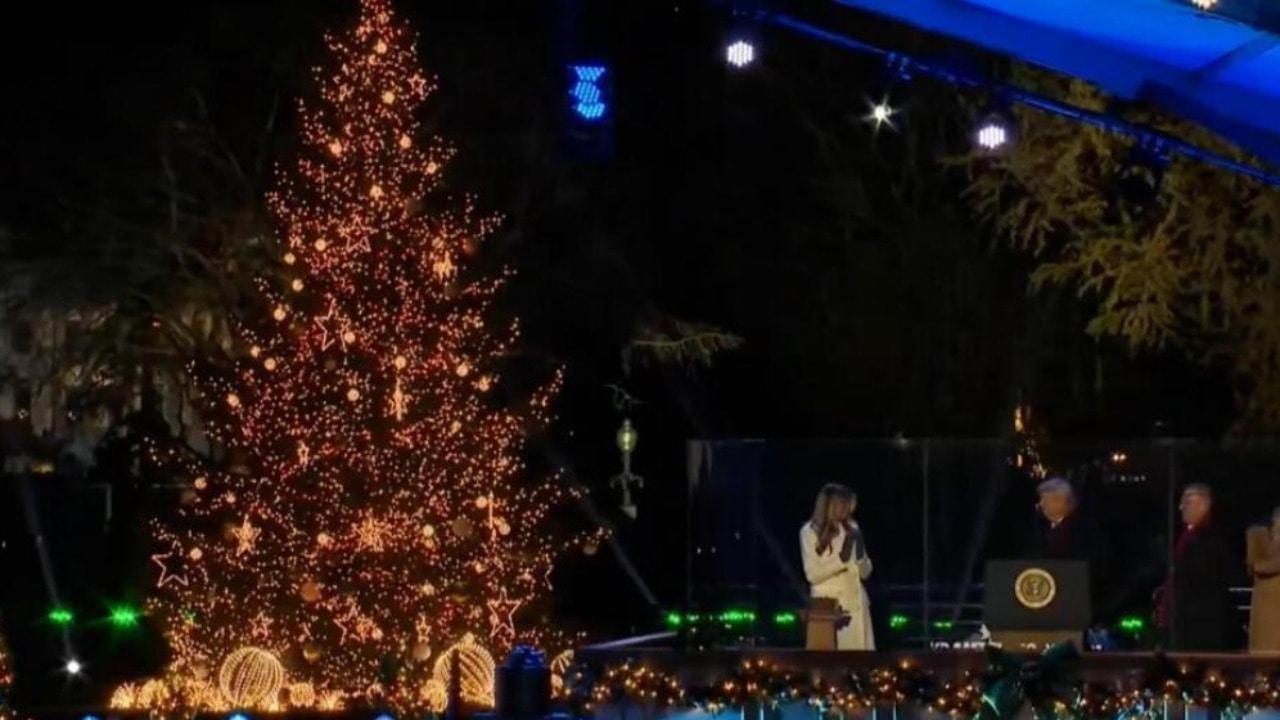 Stars, stripes and sparkles! Trump, Melania usher in Christmas spirit with tree lighting