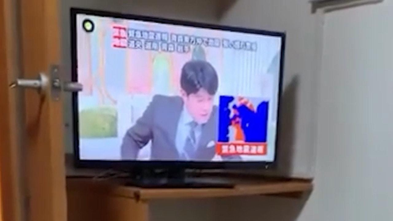 Shakes, sirens... and tsunami warning - Viral footage of TV rattling, alarms during quake
