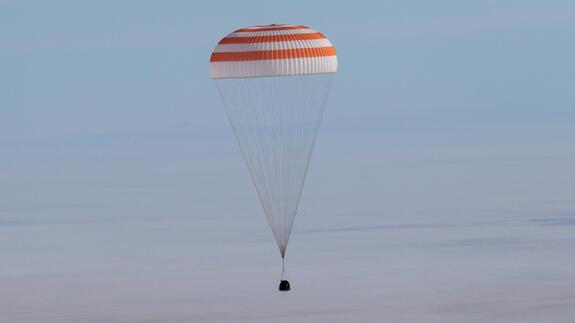 Soyuz MS-27 spacecraft with international crew lands back on Earth after mission to ISS 