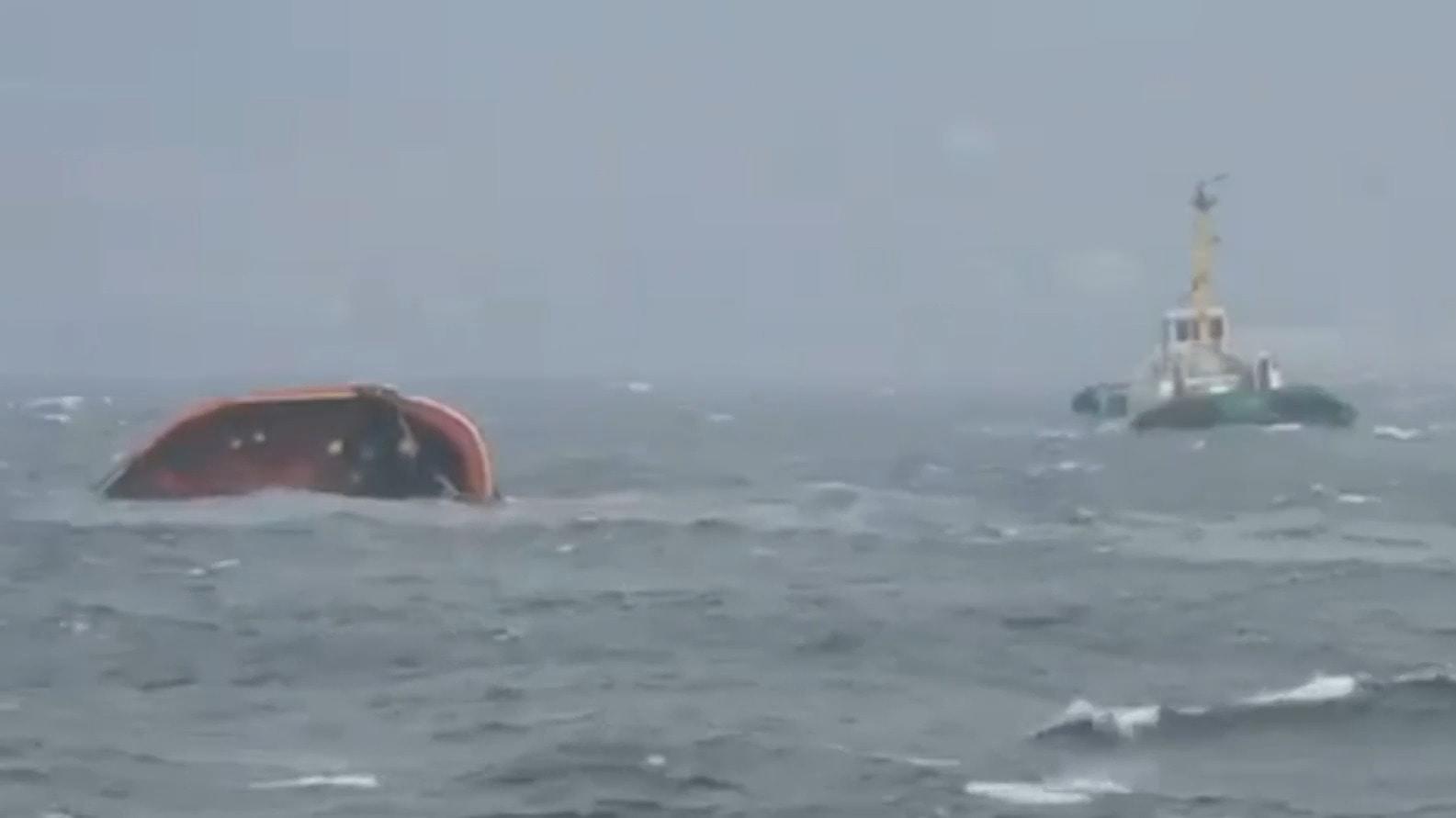 Philippine tanker with 1.4 million litres of fuel sinks beneath huge ...