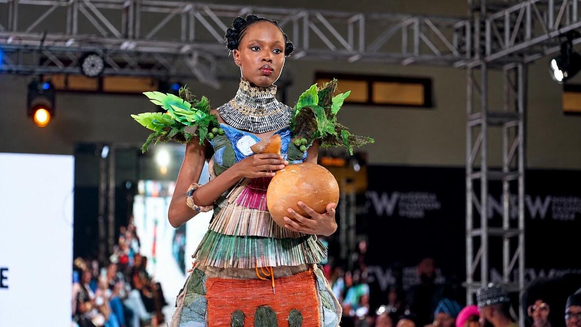 Green is the new GLAM! - Nigeria Fashion Week brings bold African ...