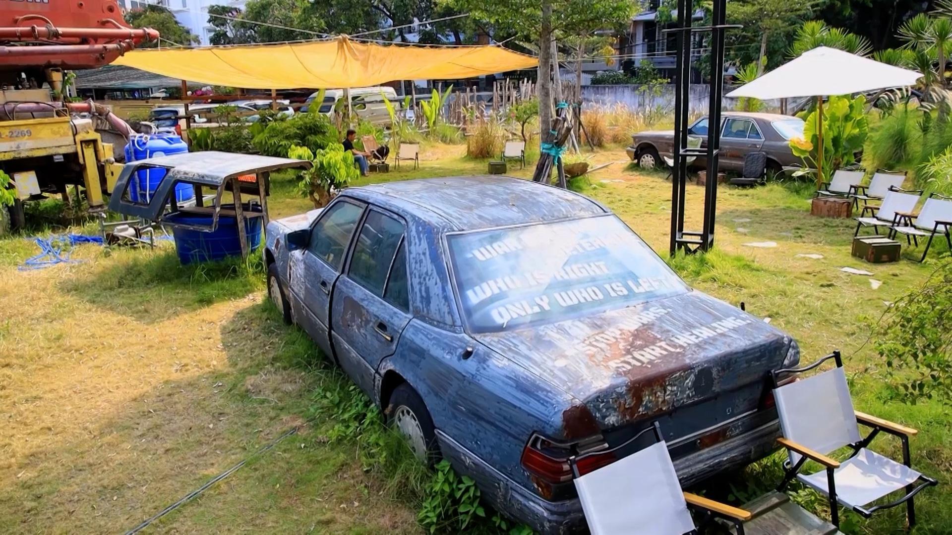 Rust and nostalgia - Unique Vietnamese cafe turns vintage vehicles into ...