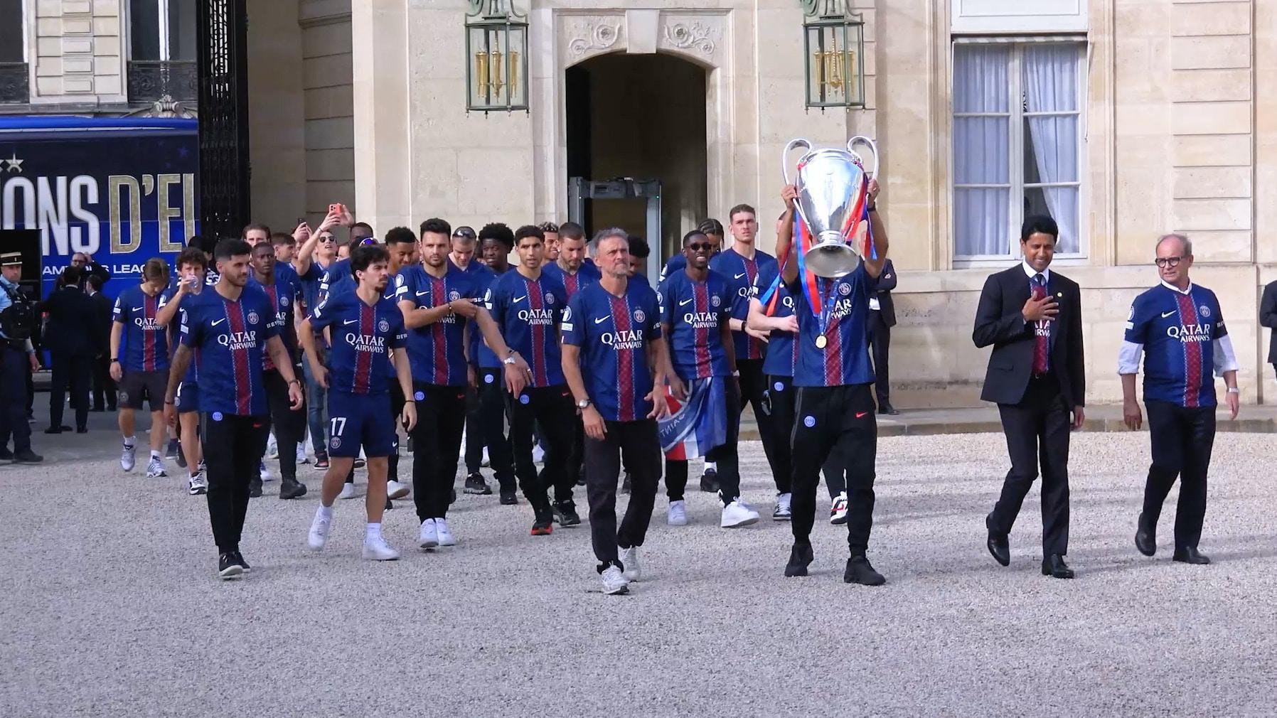 Glory hunter - Macron hosts PSG at Elysee Palace after Champions League ...