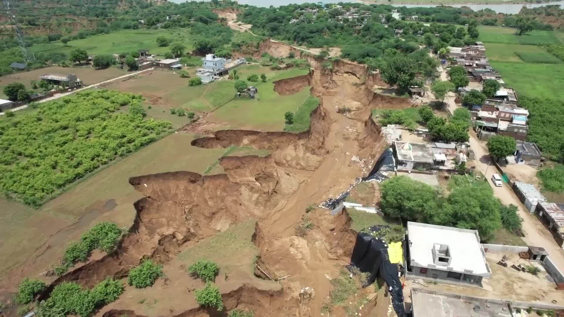 Surwal dam overflows - 2-km-long ditch opens in Rajasthan village as ...