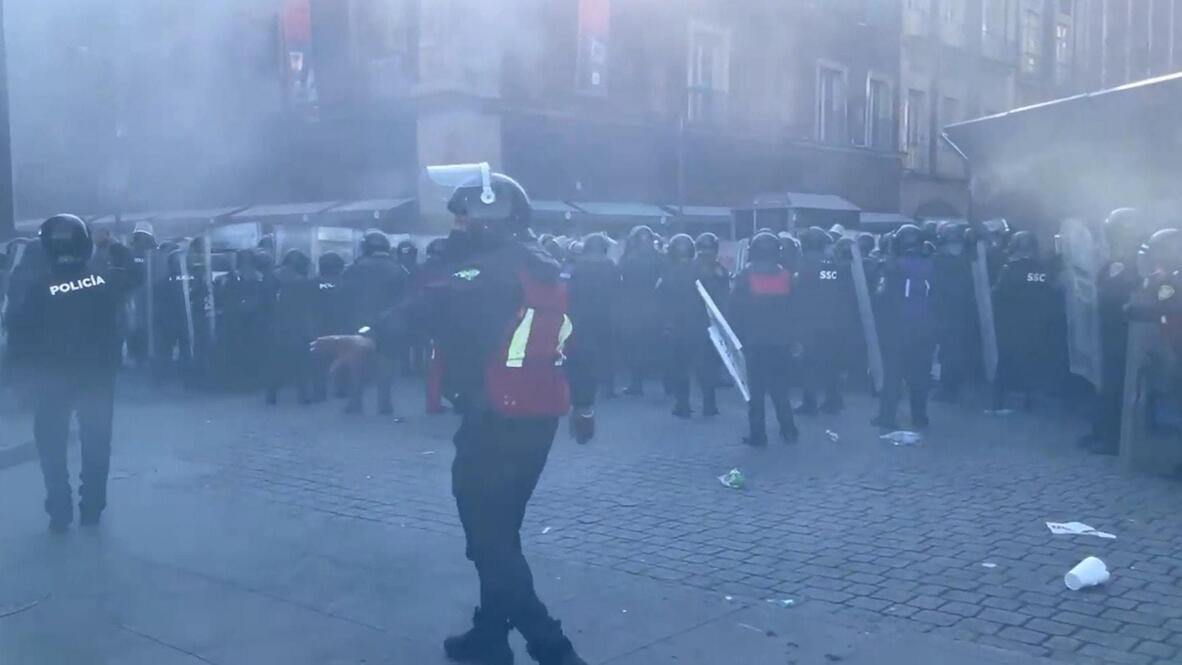 Protesters clash with riot police during Generation Z demonstration in ...