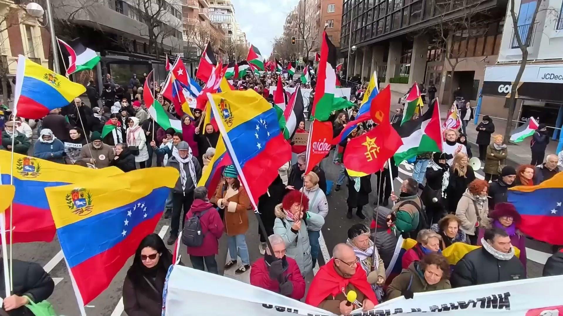 'Defend international law, fight against impunity' - Demonstrators ...