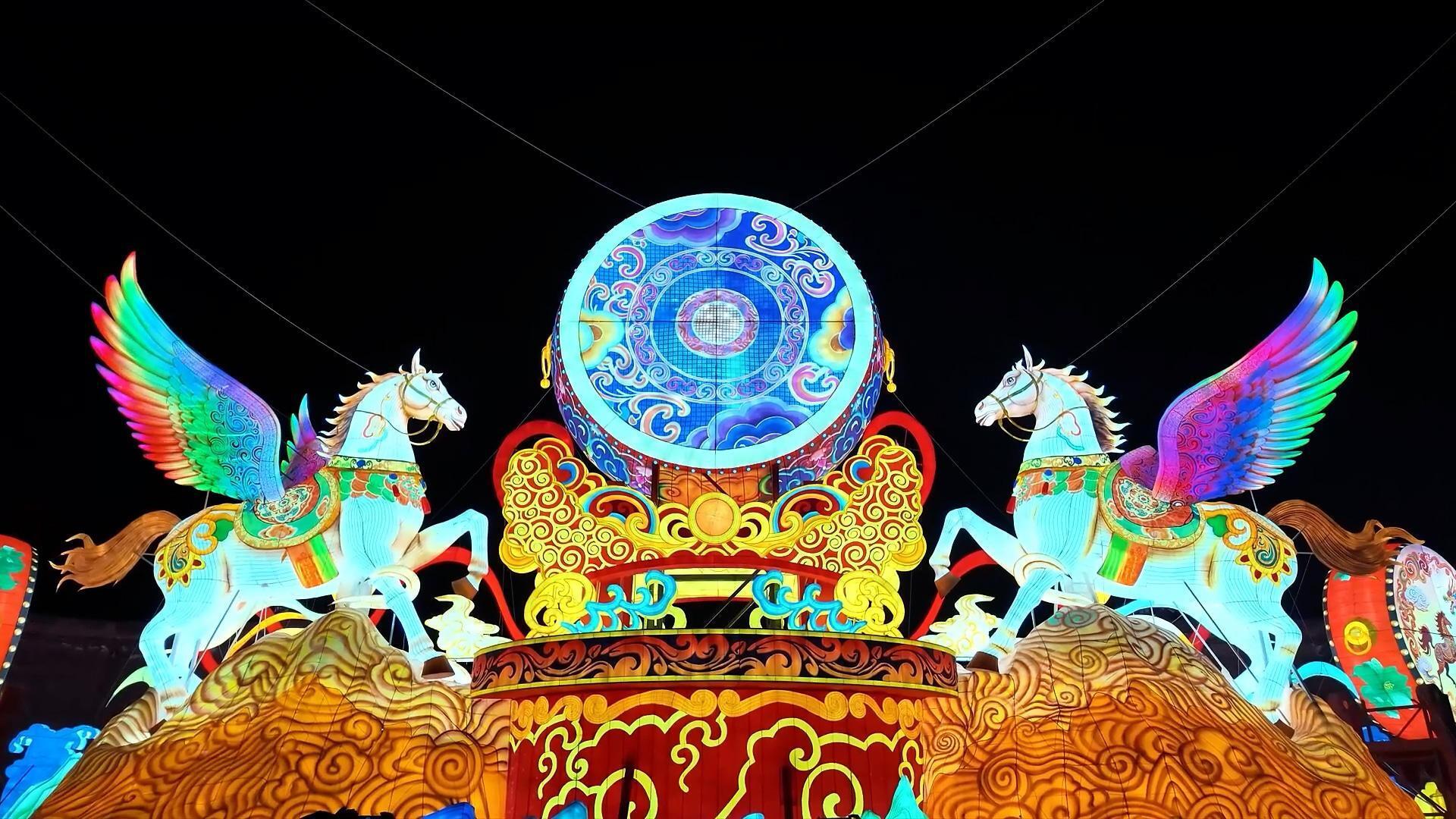 Neighs in neon! - Dazzling lantern festival in Datong ushers in Lunar ...