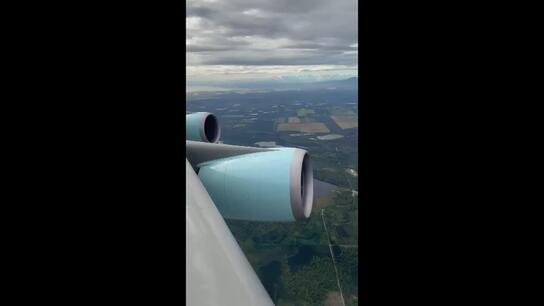 View from above! Air Force One departs from Anchorage following historic Russia-US summit in Alaska