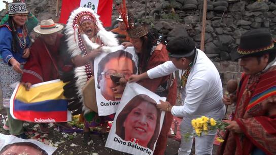'We have always been united as brothers' -  Shamans in Lima perform peace rituals for Peru and Colombia amid border dispute