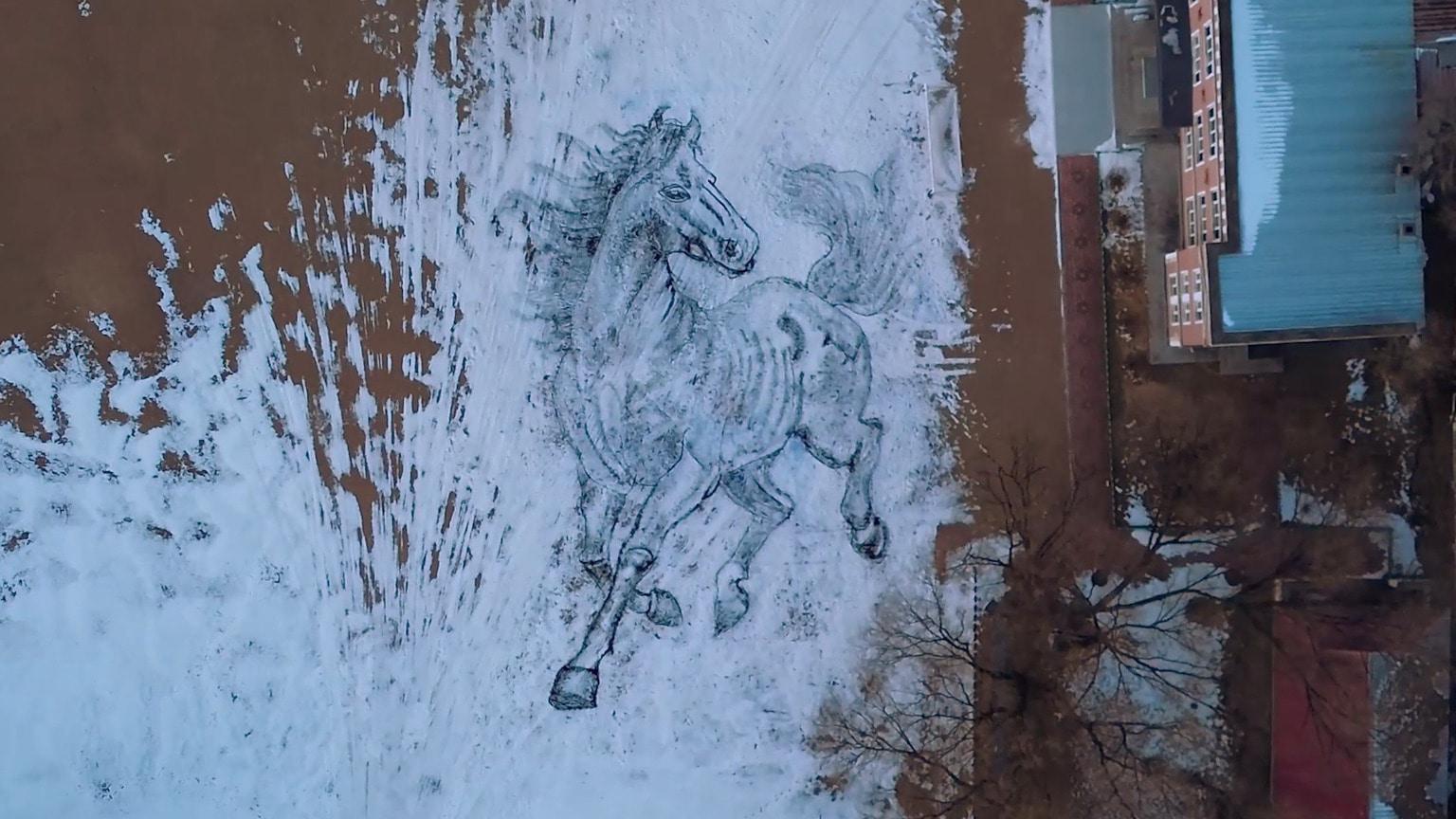 Galloping into Year of the Horse! - China's majestic snow stallion wows ...