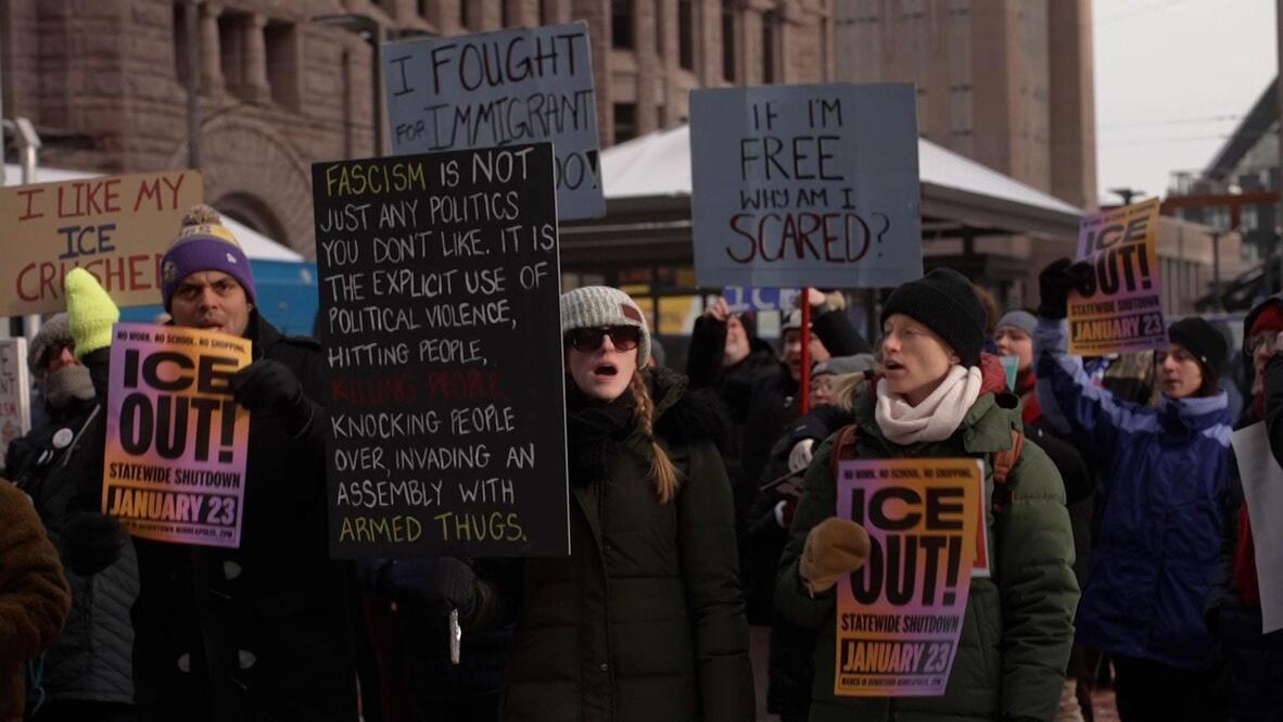 ICE cold! – Protesters brave snow in Minneapolis on first anniversary ...