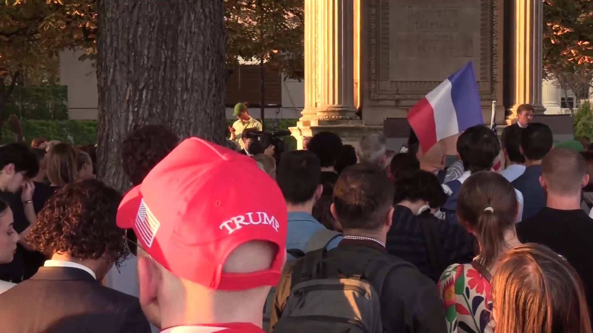 'Violence is on the left' - Supporters gather in Paris to honour late ...