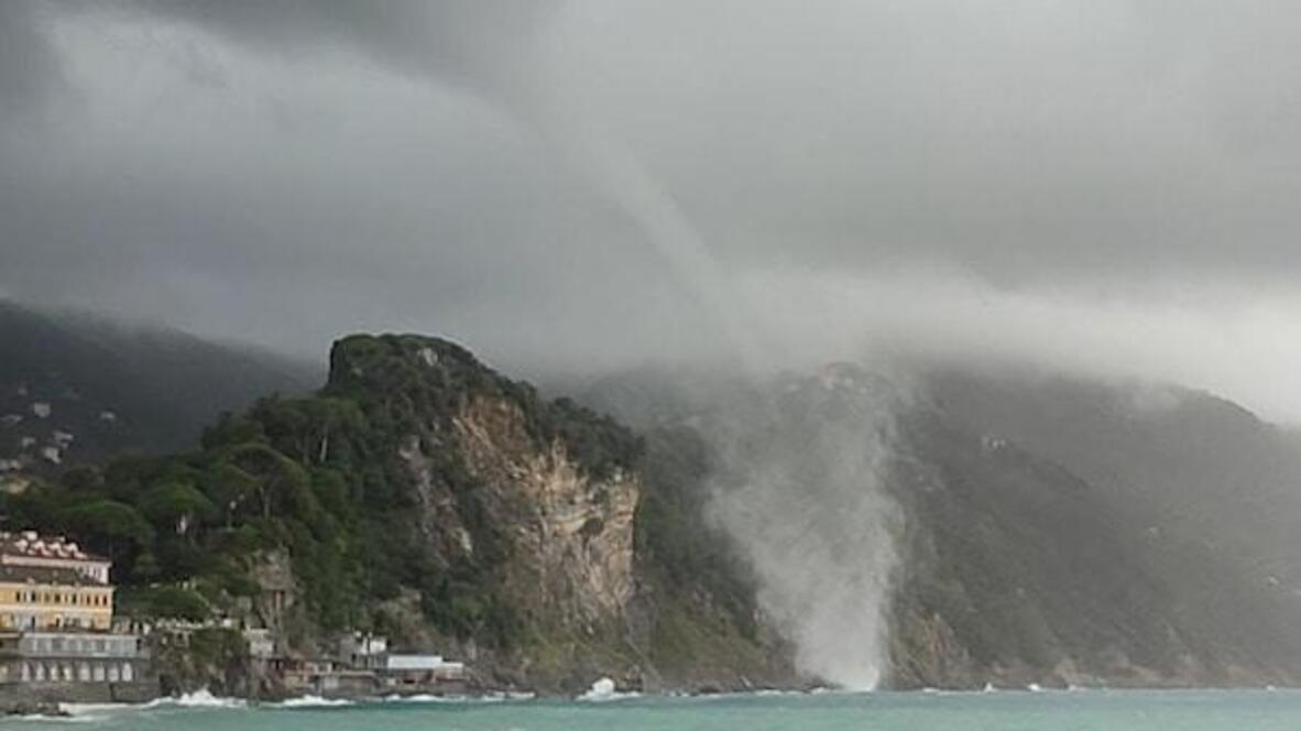 Swirling At Sea Waterspout Hits Camogli Coast As Italy s Liguria 