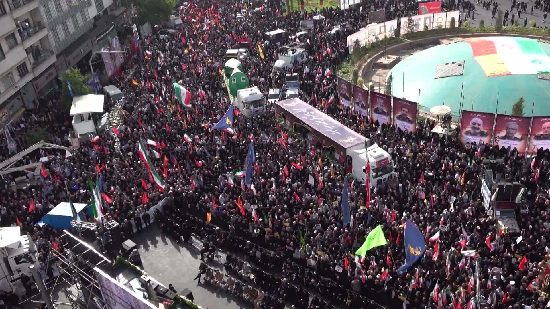 'We are here until the end!' - Tehran mourns IRGC commanders killed in ...