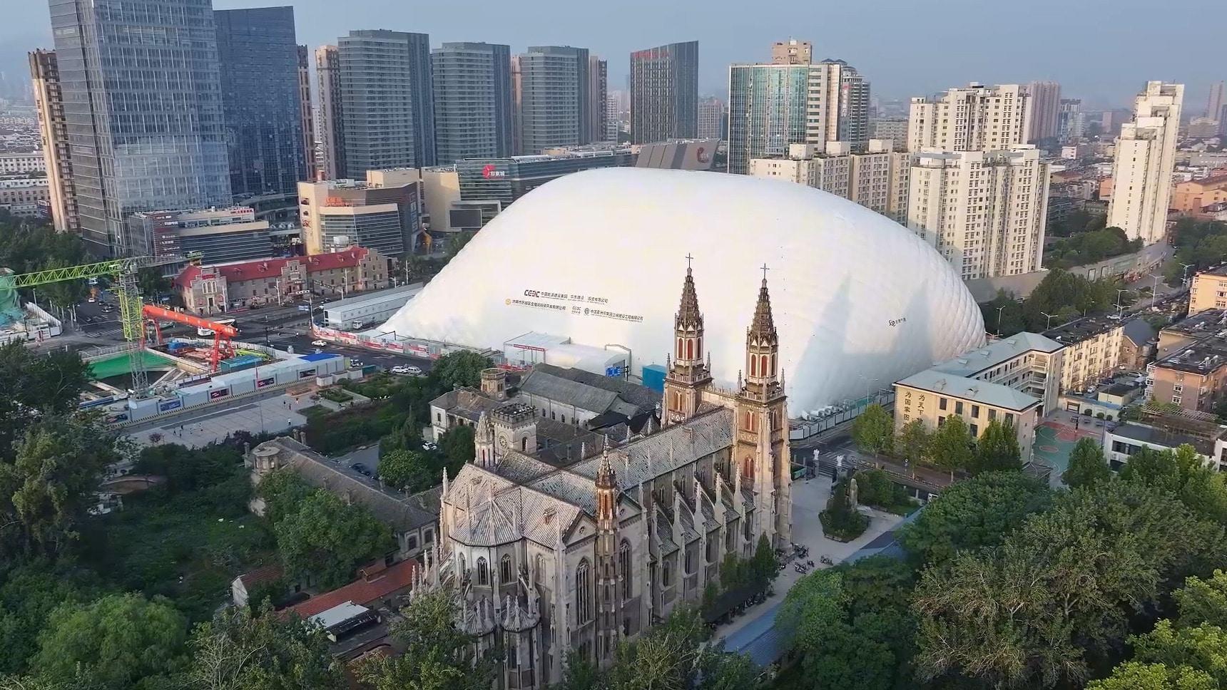 'So high-tech!' - China introduces world's biggest inflatable dome in ...