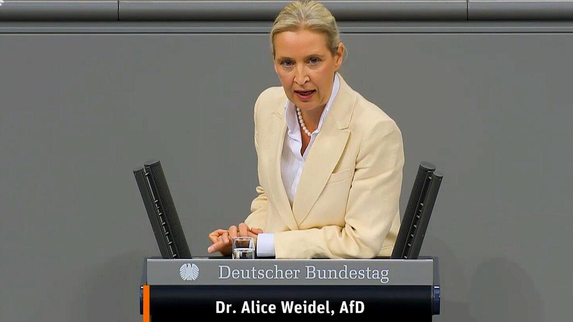 Dictatorship begins by banning opponents!' - AfD's Weidel reminds Merz of  Germany's past in scathing takedown | Video Viory
