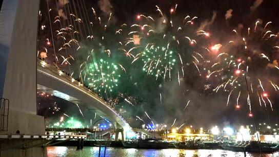 Sky-high romance! Taipei's Tamsui Lover’s Bridge lit up with fireworks at Midsummer Fun Festival finale