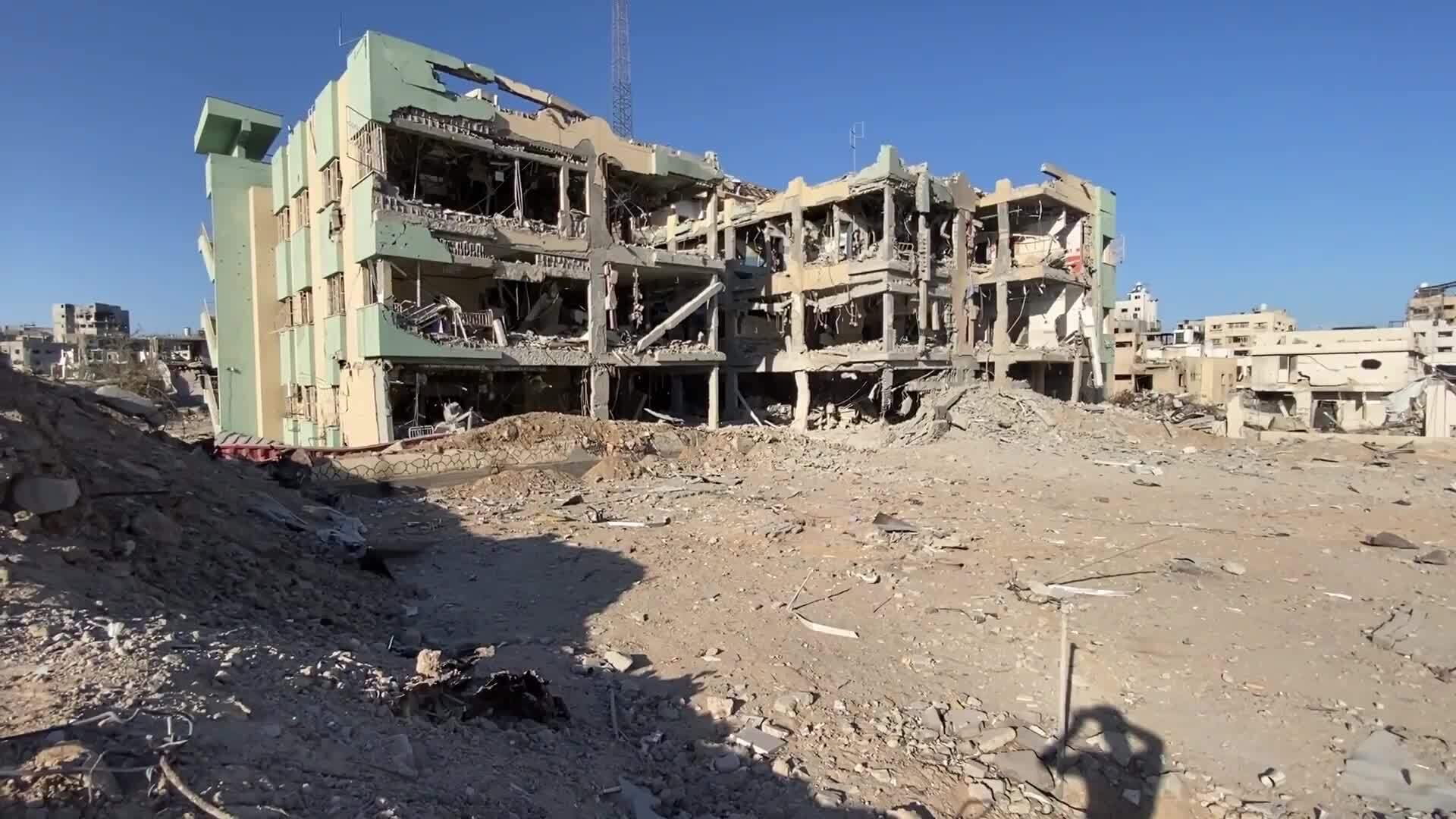 Out of service - Gaza's Al-Rantisi Hospital seen in ruins as ceasefire ...