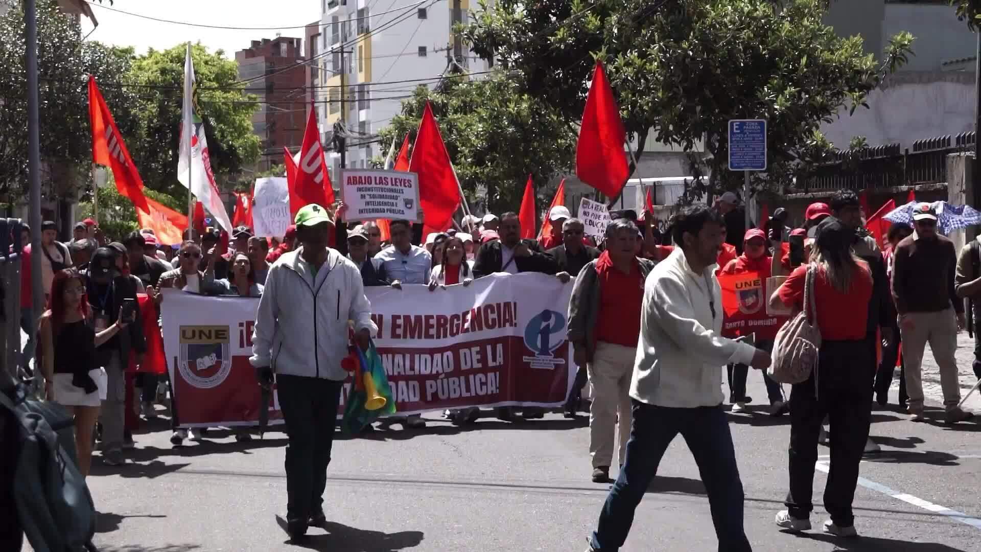 'Noboa's model is Bukele's politics' - Ecuador's teachers rally against ...