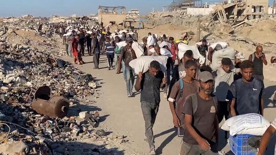 ‘We face death 100 times a day’ – Displaced Palestinians share grim reality of seeking food aid at Zikim
