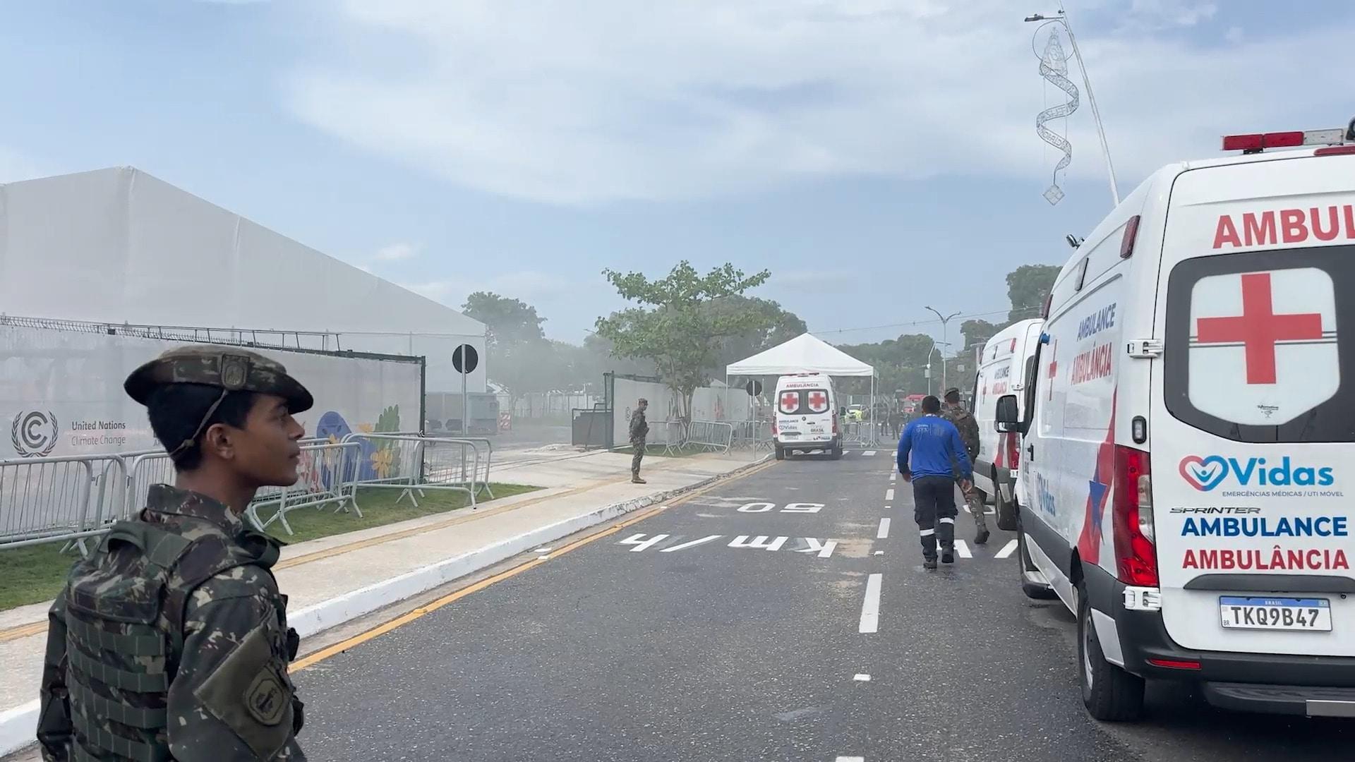 Chaos at COP30 - Fire disrupts Brazil climate conference as attendees ...