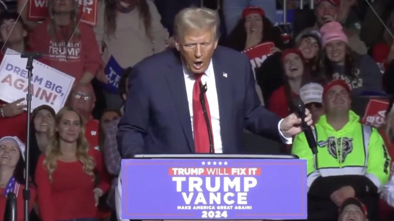 Trump threatens to 'knock hell out of people backstage', has awkward ...