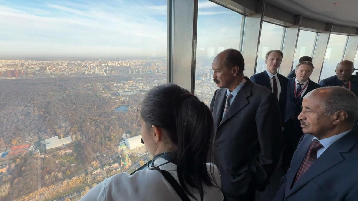 Moscow from above! - Eritrean president visits Russian capital's iconic Ostankino Tower