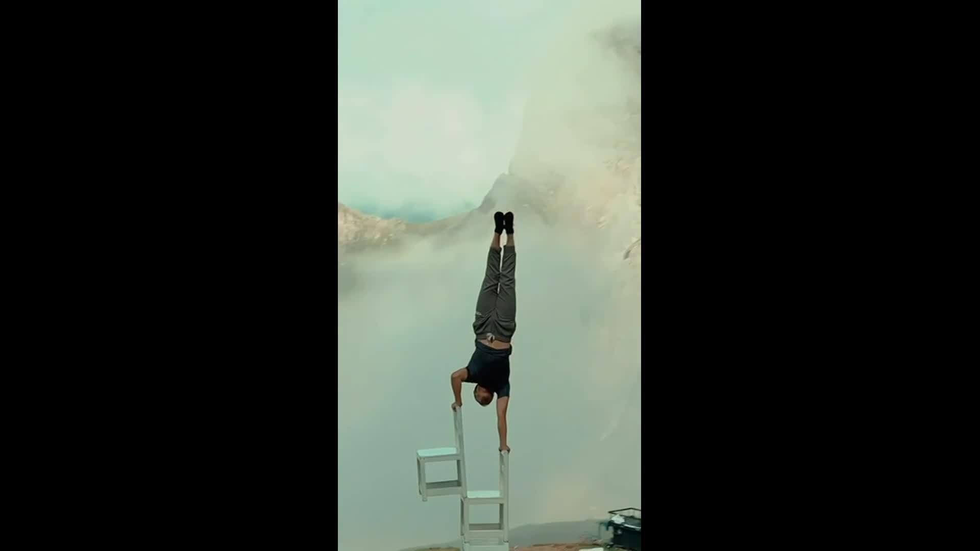 High stakes in the sky! Kazakh acrobat Galymzhan Auesbai defies gravity ...